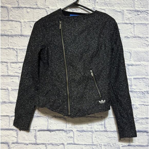 Adidas RARE jacket womens zip front blazer fitted - Picture 5 of 16